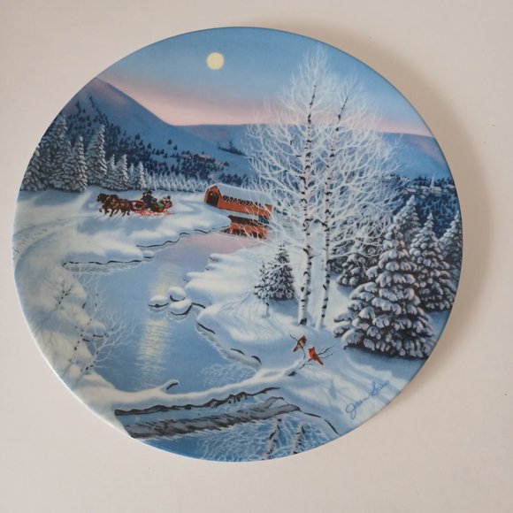 Vintage W.S. George Collector Plate 1991 Jingle Bells The Spirit of Christmas - Picture 2 of 13